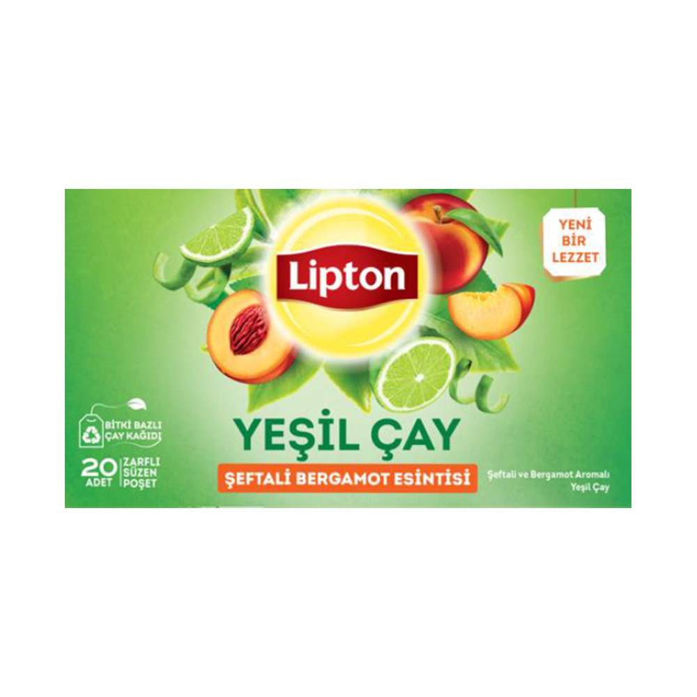 Lipton Yeşil Çay Şeftali Bergamot 20'li 27 gr