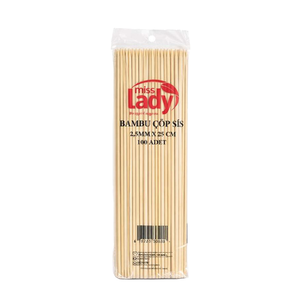Miss Lady Çöp Şiş (25 Cm )*2,5 mm 100 'lü