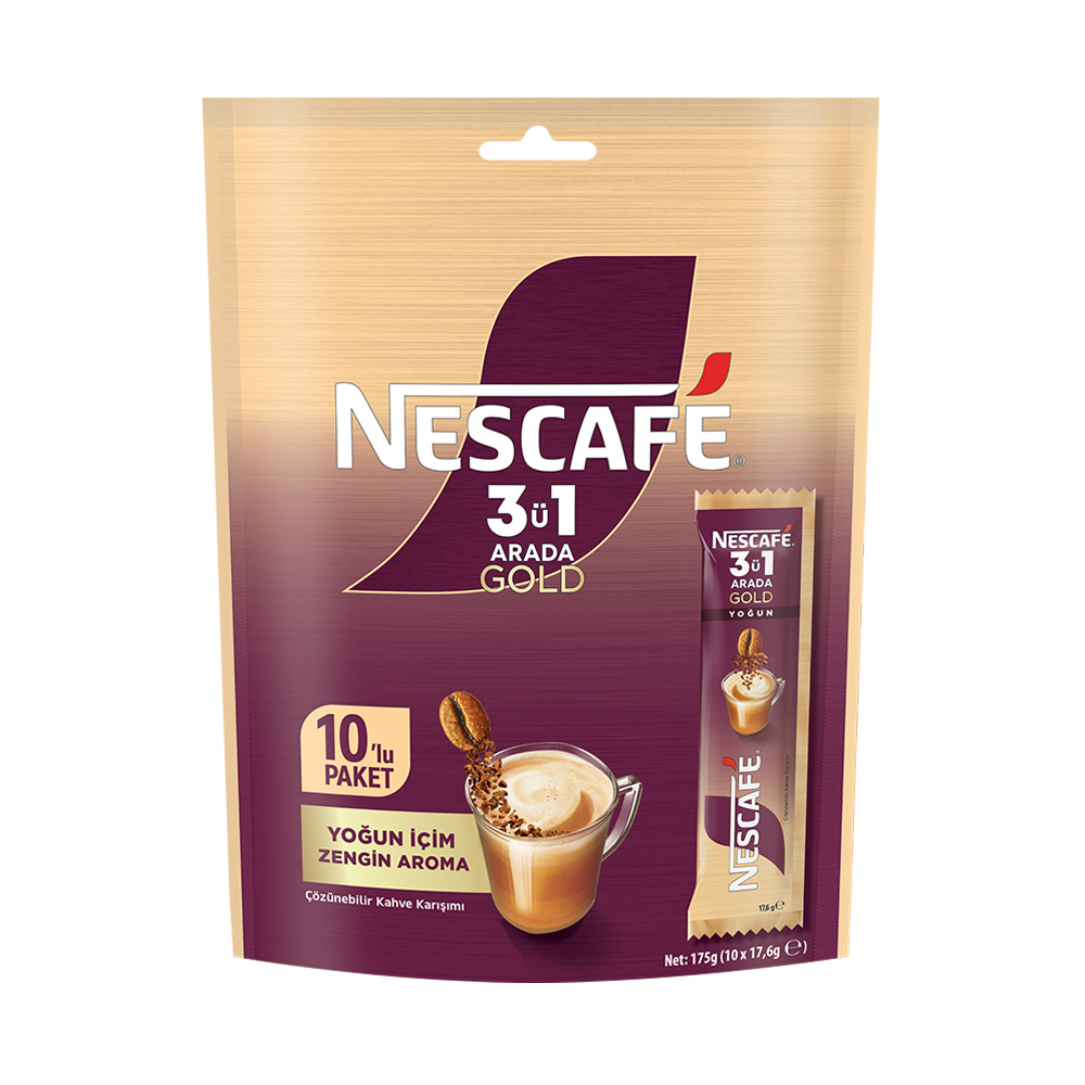 Nescafe 3 ü 1 Arada Gold Yoğun İçim 10'lu
