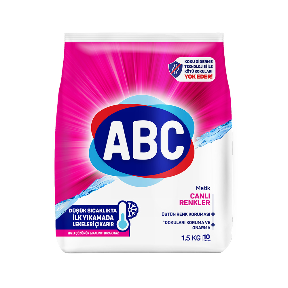 Abc Toz Deterjan 1500 gr Canlı Renkler