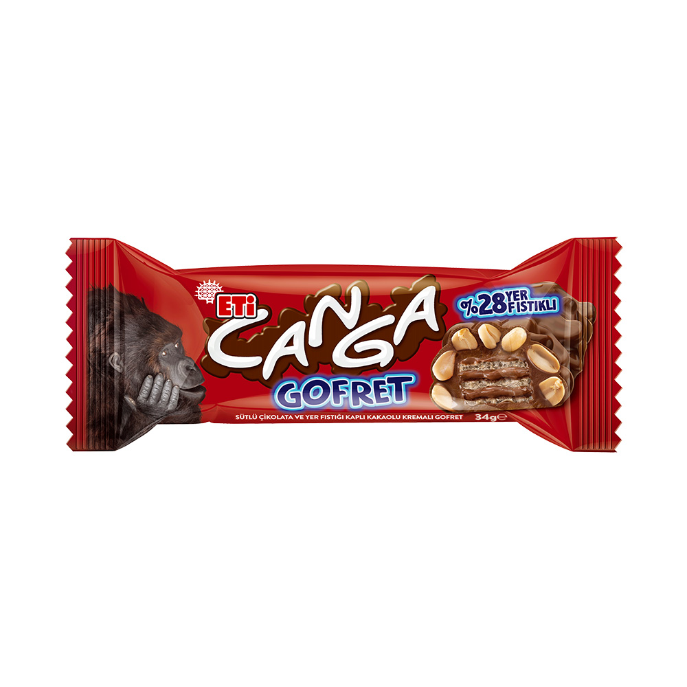 Eti Canga %28 Yer Fıstıklı Gofret 34 gr
