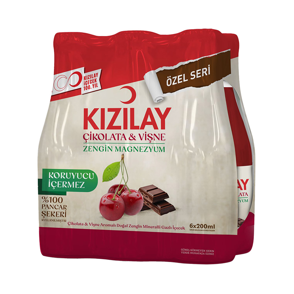 Kızılay Vişne Çikolatalı Aromalı Maden Suyu 6x200 ml