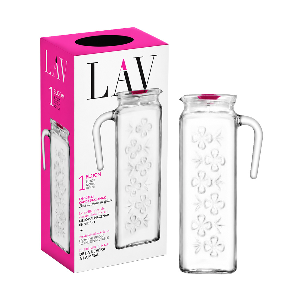 Lav Bloom Kapaklı Sürahi