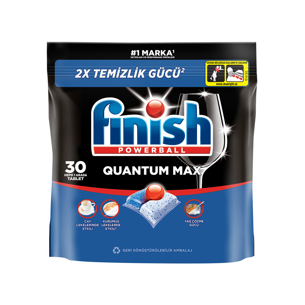 Finish Quantum Max Bulaşık Makinesi Deterjanı 30 Kapsül