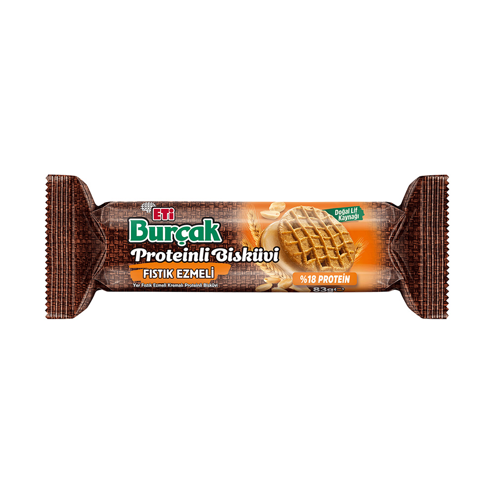 Eti Burçak Fıstık Ezmeli Proteinli Bisküvi 83 GR