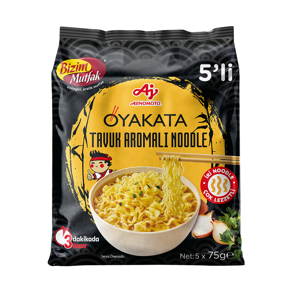 Bizim Oyakata Tavuk Aromalı Noodle 75gr 5'li MP