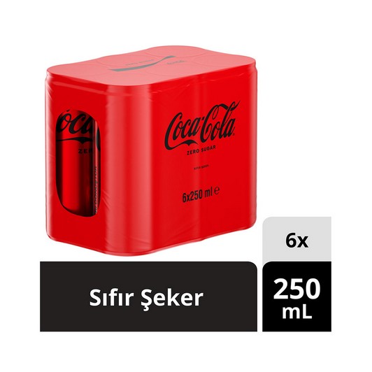 Coca Cola Şekersiz Kutu 6x250 ml
