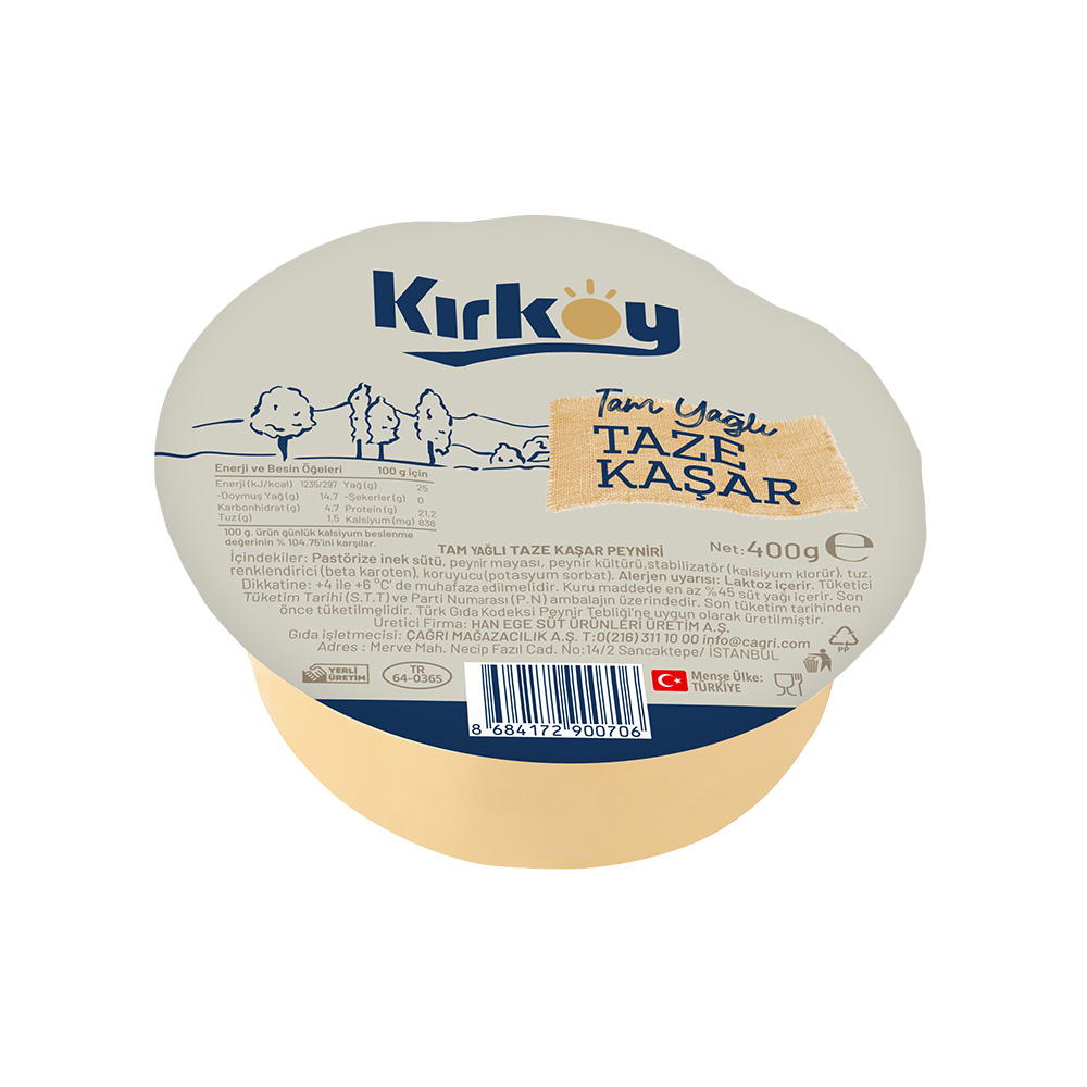 Kırköy Kaşar Peyniri 400 gr