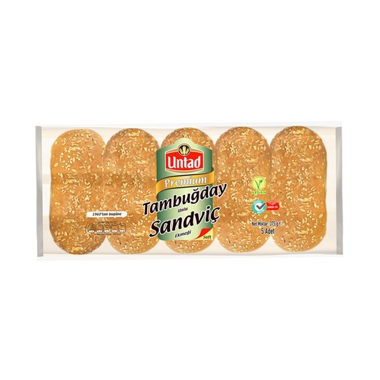 Untad Premium Tam Buğdaylı Sandviç Ekmek 375 gr