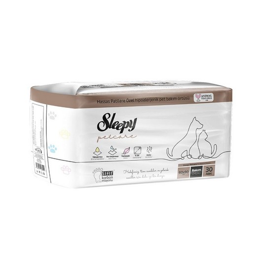 Sleepy Petcare Evcil Hayvan Bakım Örtüsü 60x90 30 lu