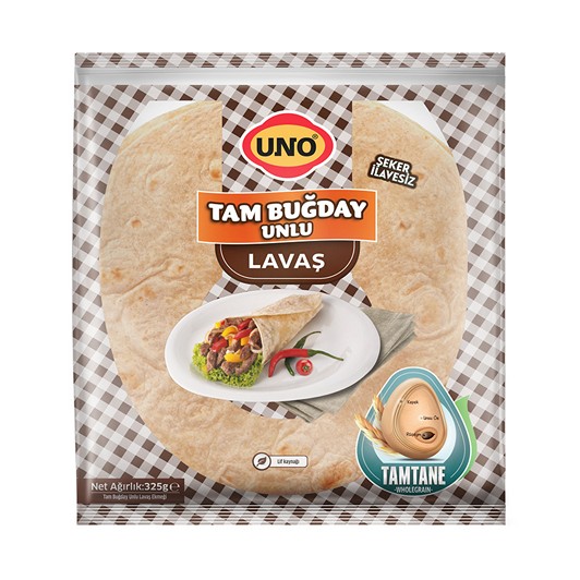 Uno Tam Buğdaylı Lavaş 25cm 325 gr