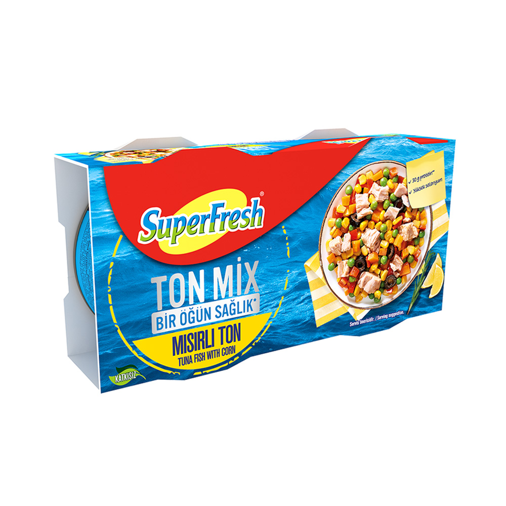 Superfresh Ton Mix Mısırlı 2x150 gr