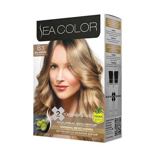 Sea Color Kit 8.3 Bal Köpüğü Saç Boyası 185 ml