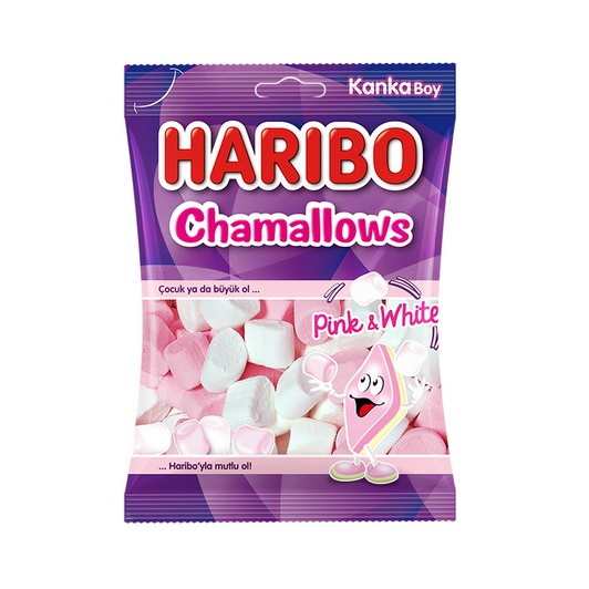 Haribo Chamallows Pembe Beyaz Silindir 70 gr