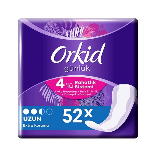 Orkid Günlük Ped Uzun Süper Ekonomik Paket 52 Ped