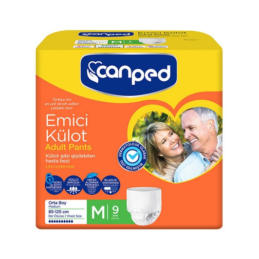 Canped Orta Boy Emici Külot  9 lu