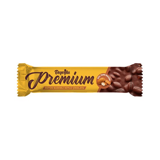 Beyoğlu Premium %20 Tane Bademli Sütlü Çikolata 75 gr