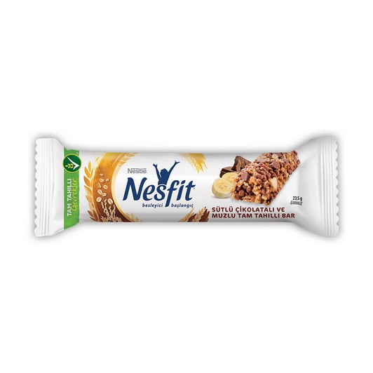 Nesfit Bar Tam Tahıllı Sütlü Çikolatalı ve Muzlu 23,5 gr