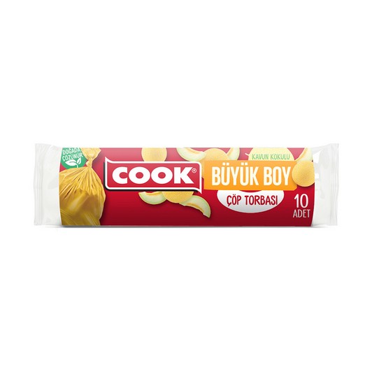 COOK Büyük Boy Çöp Torb.65x80cm.Kavun Kokulu 10'lu rulo