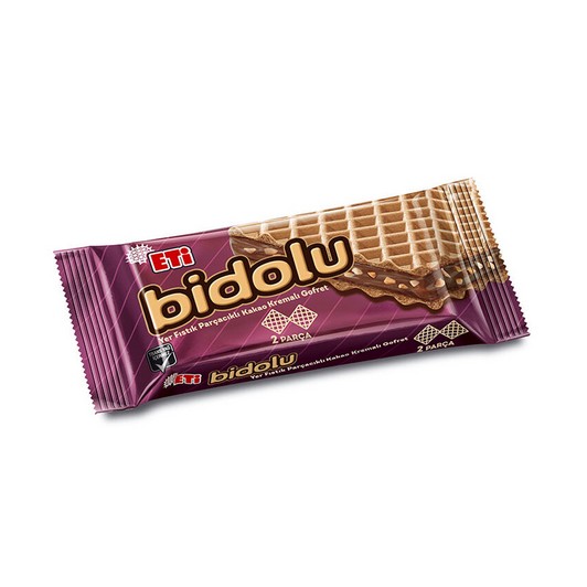Eti Bidolu Yer Fıstık Parçacıklı Kakaolu Gofret 81 gr