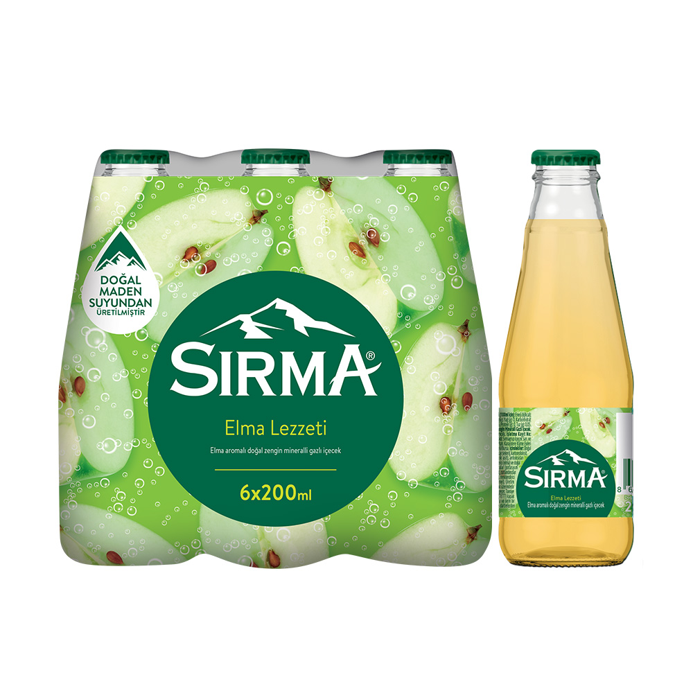 Sırma Vitaminli Elmalı Maden Suyu 6x200 ml
