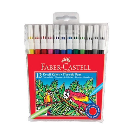Faber Castel Yıkalanabilir Keçeli Kalem 12 li