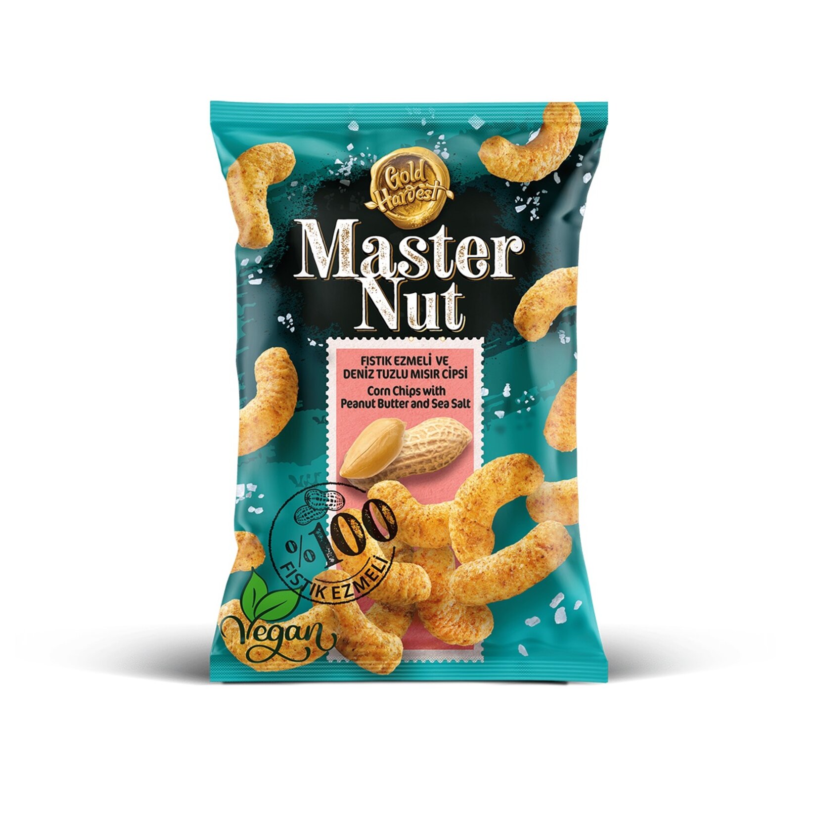 Master Nut Fıstık Ezmeli Deniz Tuzlu Mısır Cipsi 165 G