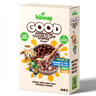 Hünnap Good Keçi Sütlü Kakaolu Glütensiz Gevrek 240 G