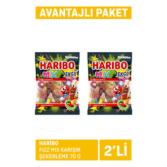 Haribo Fizz Mix Karışık Şekerleme 2 x 70 G