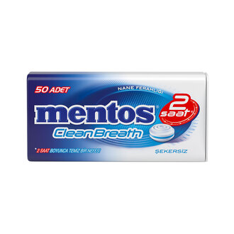 Mentos 2 Saat Clean Breath Nane Aromalı Şeker 35 G