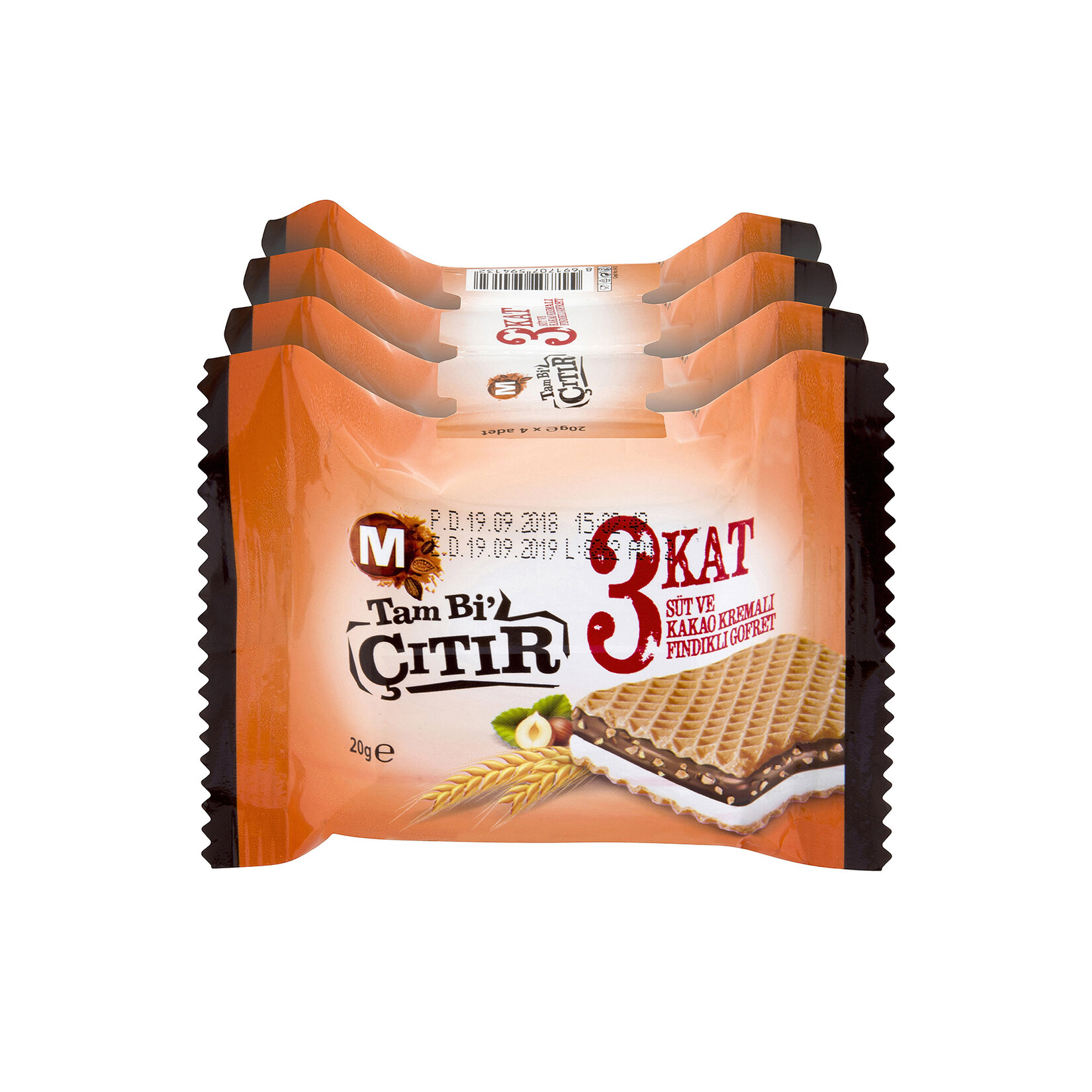 Migros Tam Bi Çıtır Kakao Kremalı Gofret 4 x 20 G
