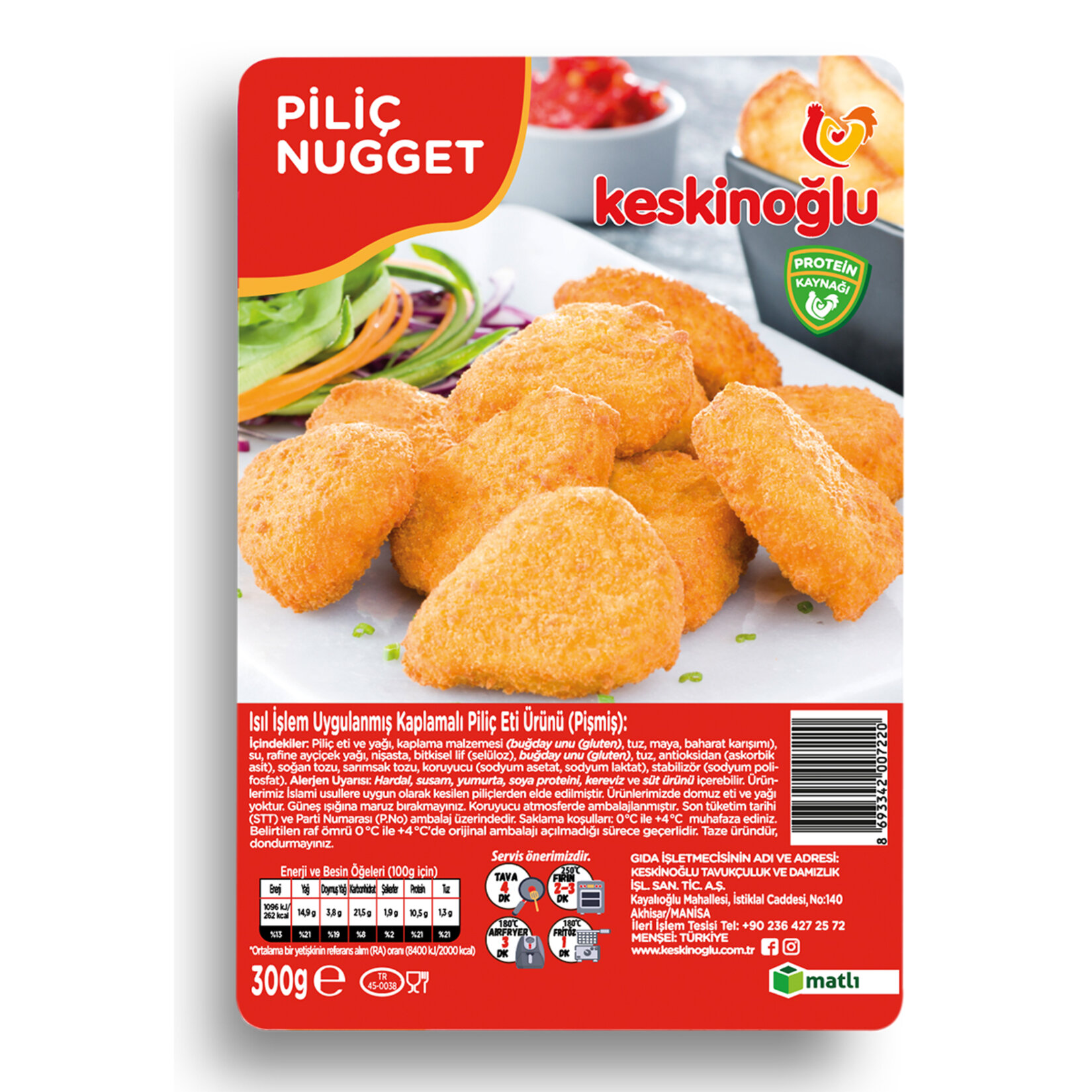 Keskinoğlu Piliç Nugget 300 g