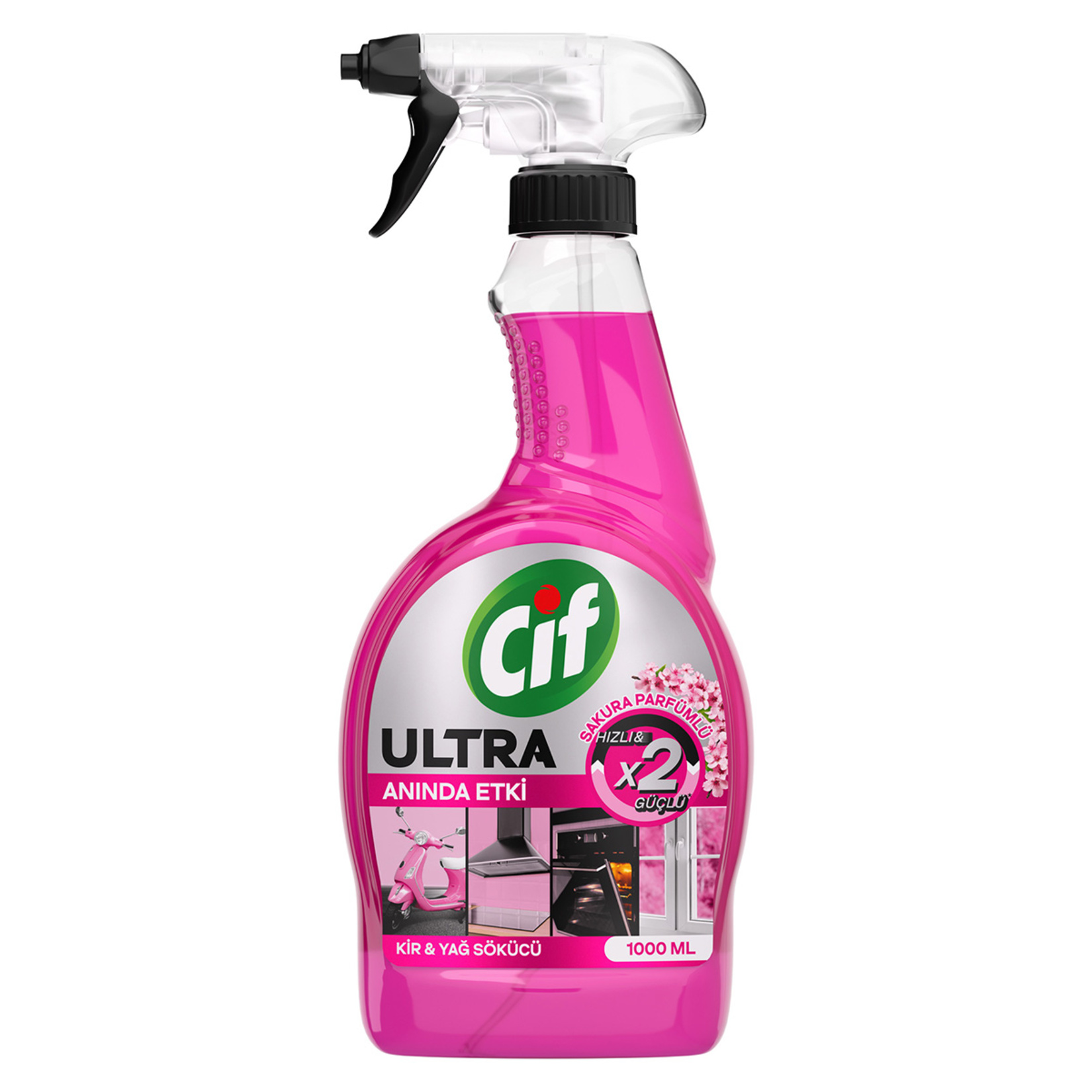Cif Ultra Anında Etki Sakura Kir & Yağ Sökücü 1 L