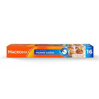 Macromax Hazır Kesilmiş Yağlı Pişirme Kağıdı 16'lı