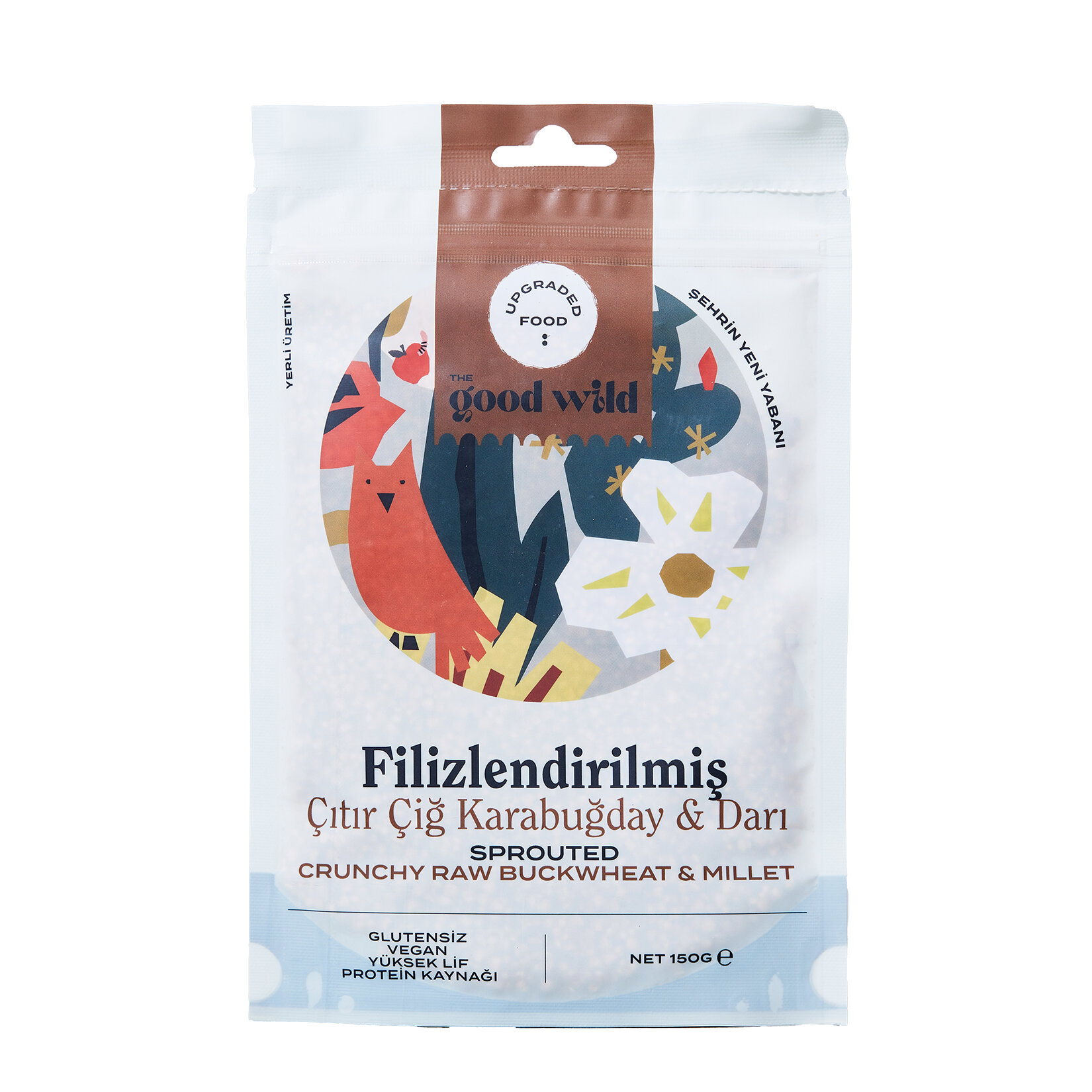 The Good Wild Filizlendirilmiş Çıtır Çiğ Karabuğday & Darı 150 G