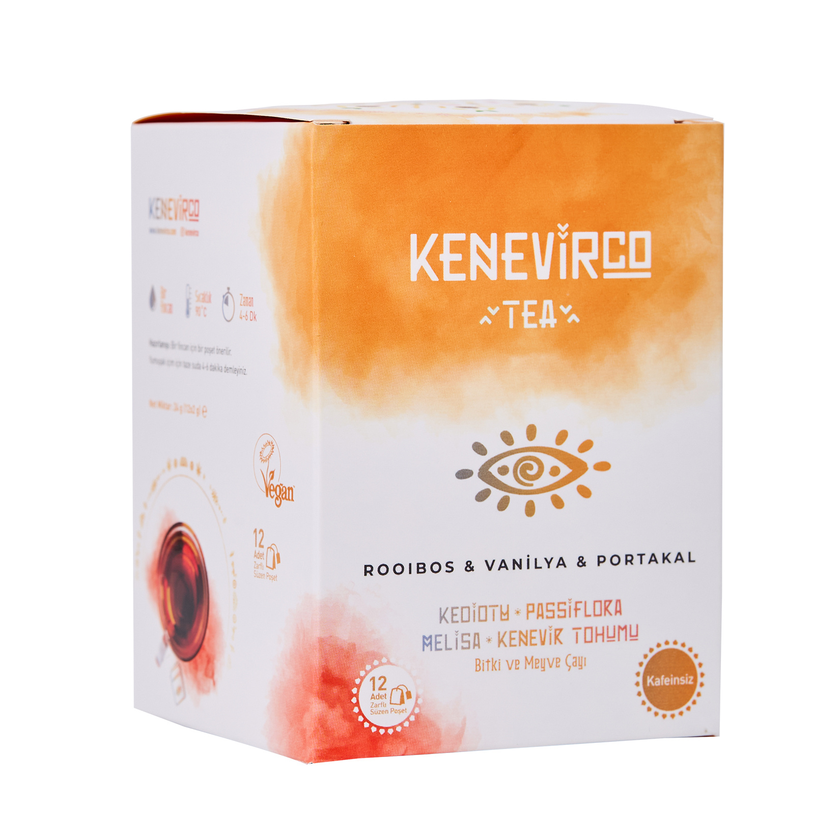 Kenevirco Vanilya Rooıbos& Portakal Kenevir Tohum Çayı 24G