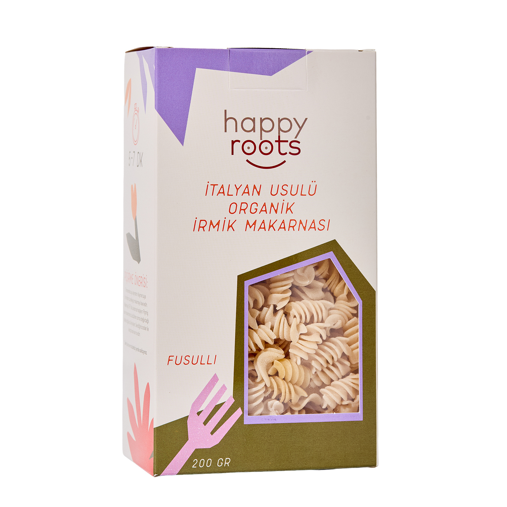 Happy Roots İtalyan Usulü Organik Fusuli Makarna 200 G
