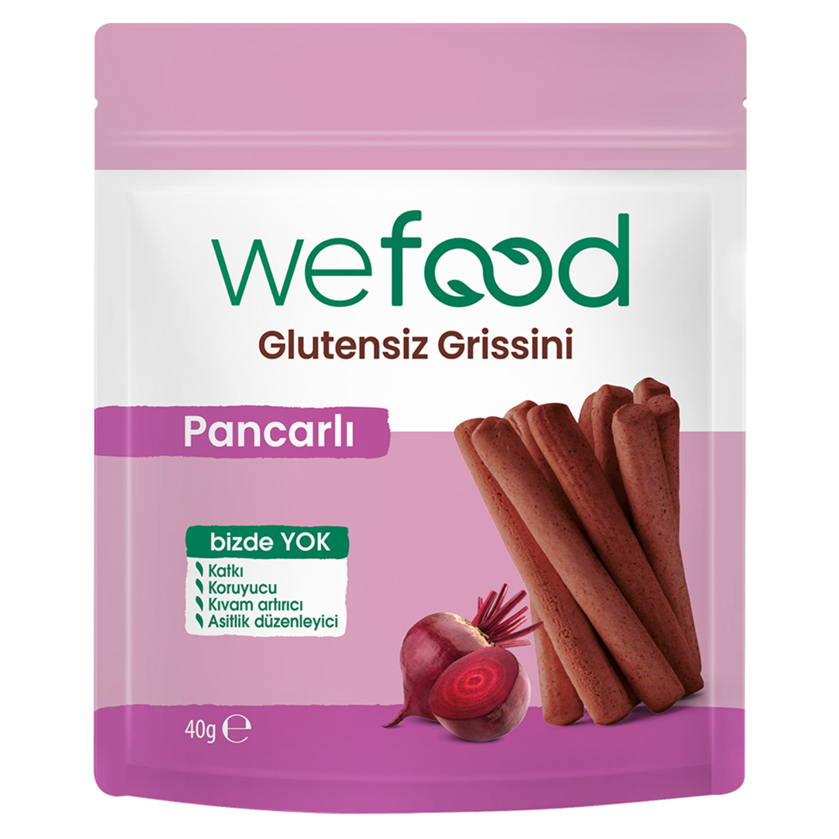 Wefood Glutensiz Grissini Pancarlı 40 G