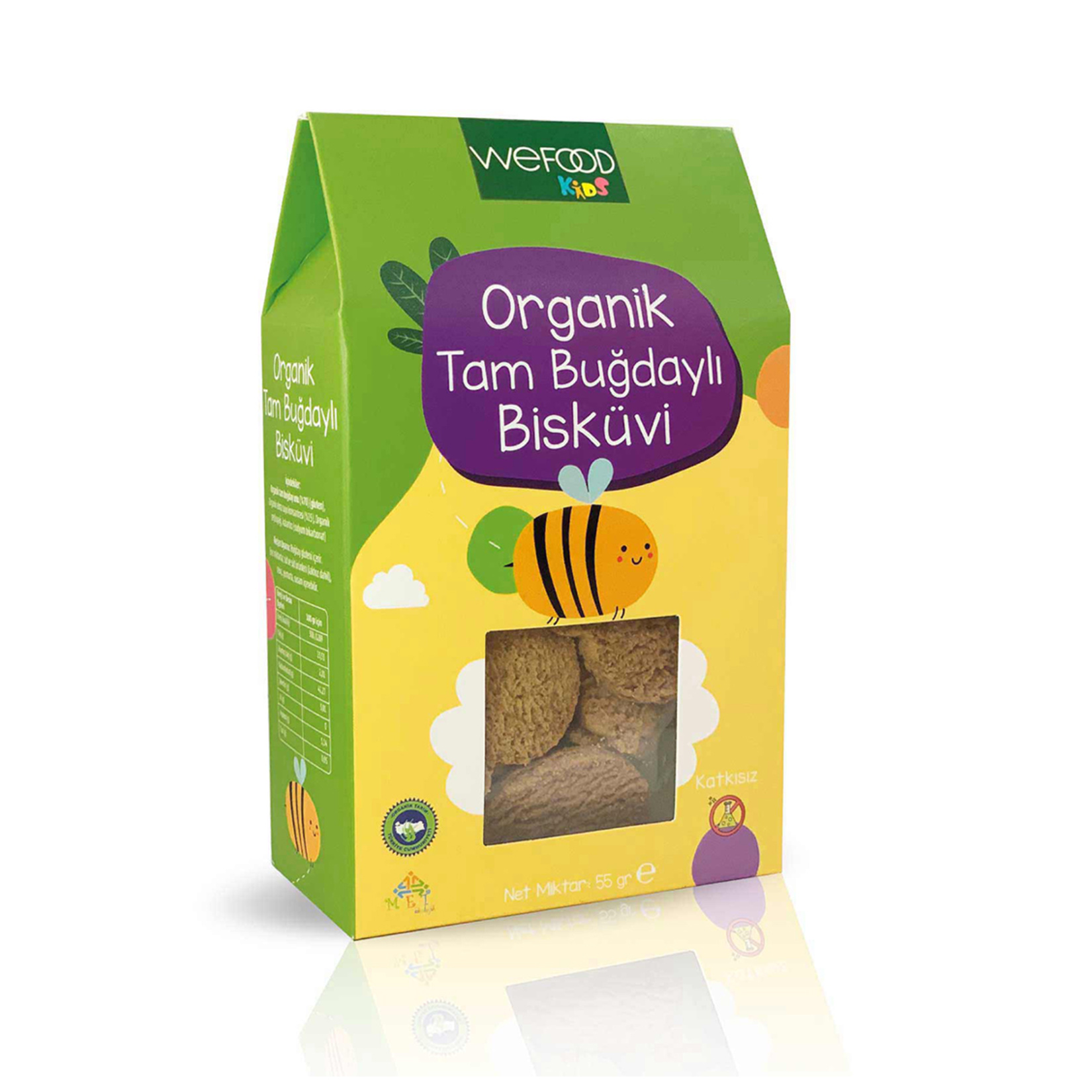 Wefood Kids Organik Tam Buğdaylı Bisküvi 55 G