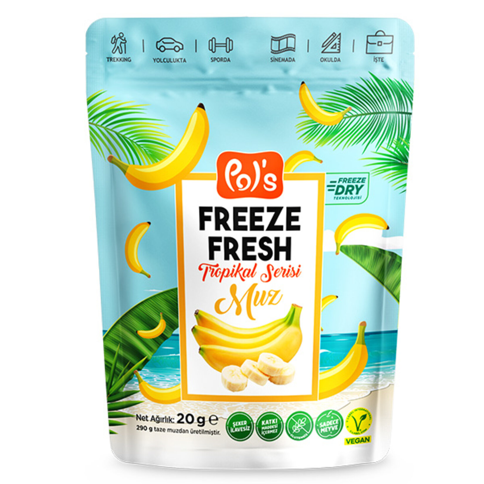 Pols Freeze Fresh Tropikal Muz 20 G