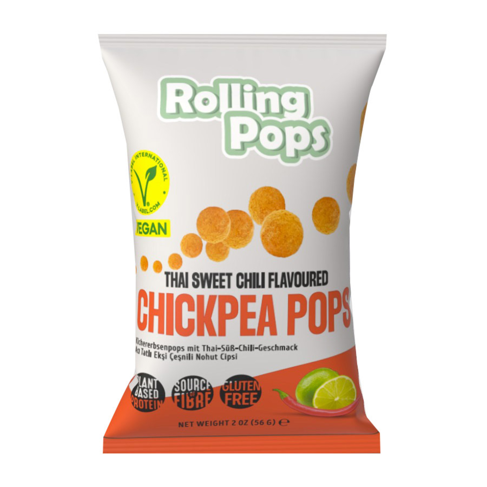 Rolling Pops Thai Sweet Chili Çeşnili Nohut Cipsi 56 G