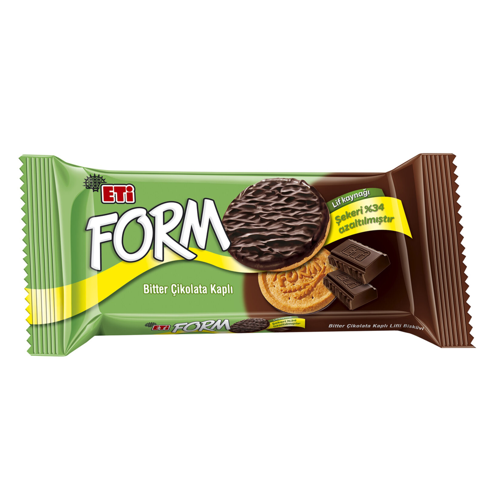Eti Form Bisküvi Çikolata Kaplı Lifli 56 G