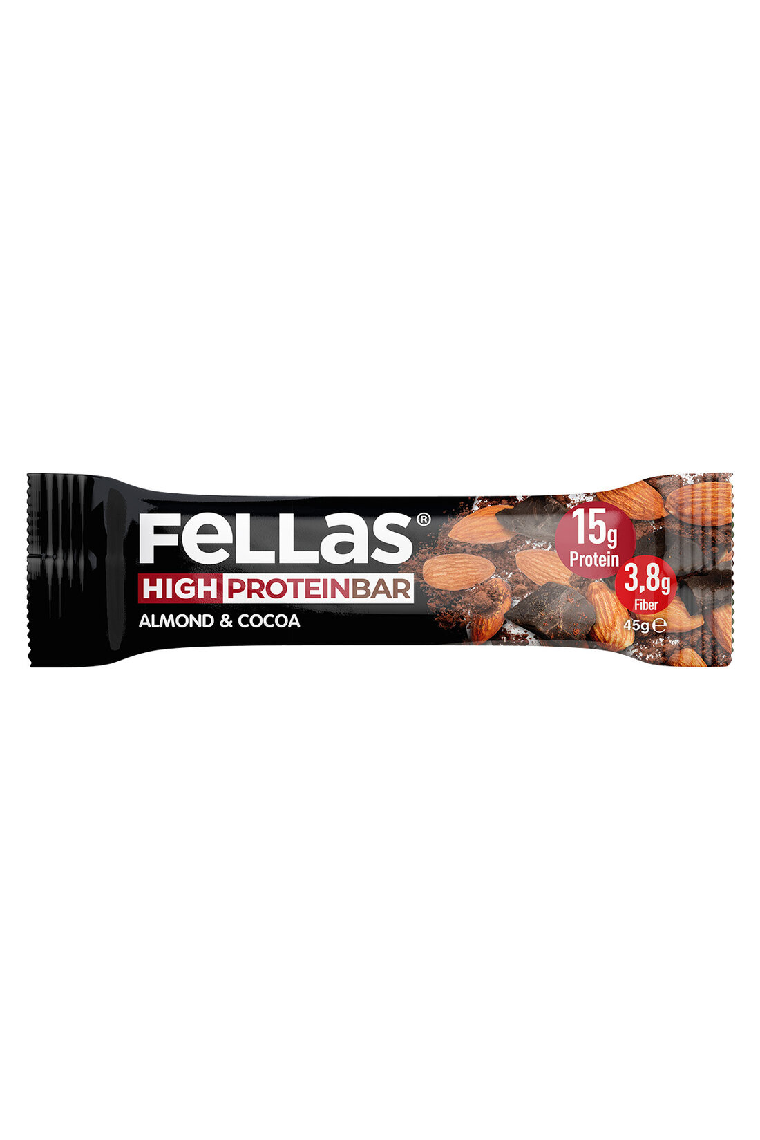 Fellas Yüksek Protein Bar - Badem ve Kakao (45 g)