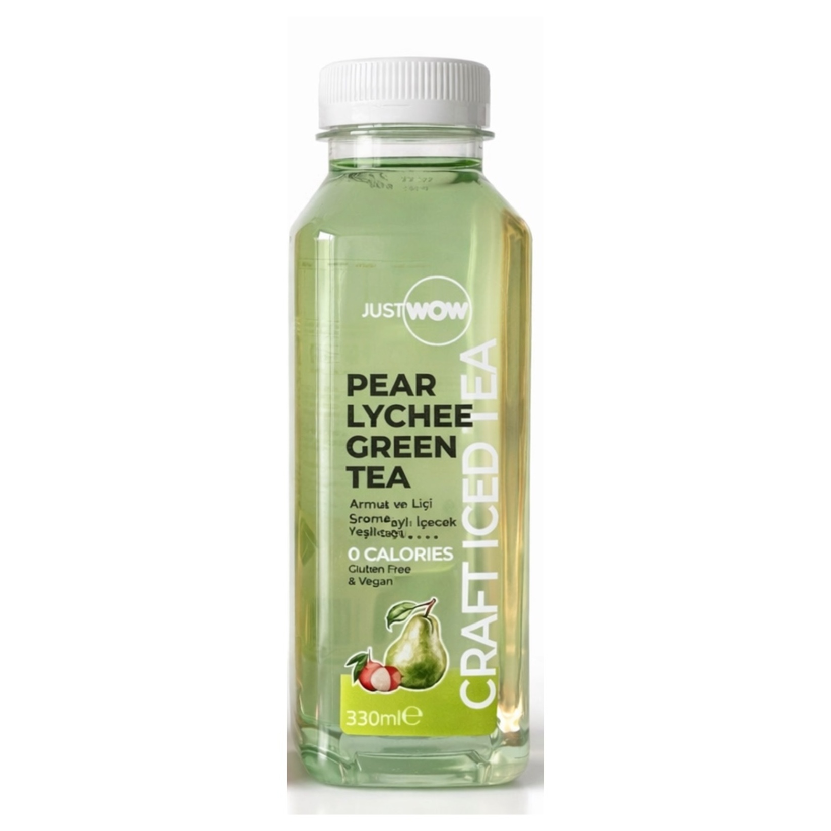 Just Wow Craft Iced Tea Pear Lychee Green Tea 330 Ml