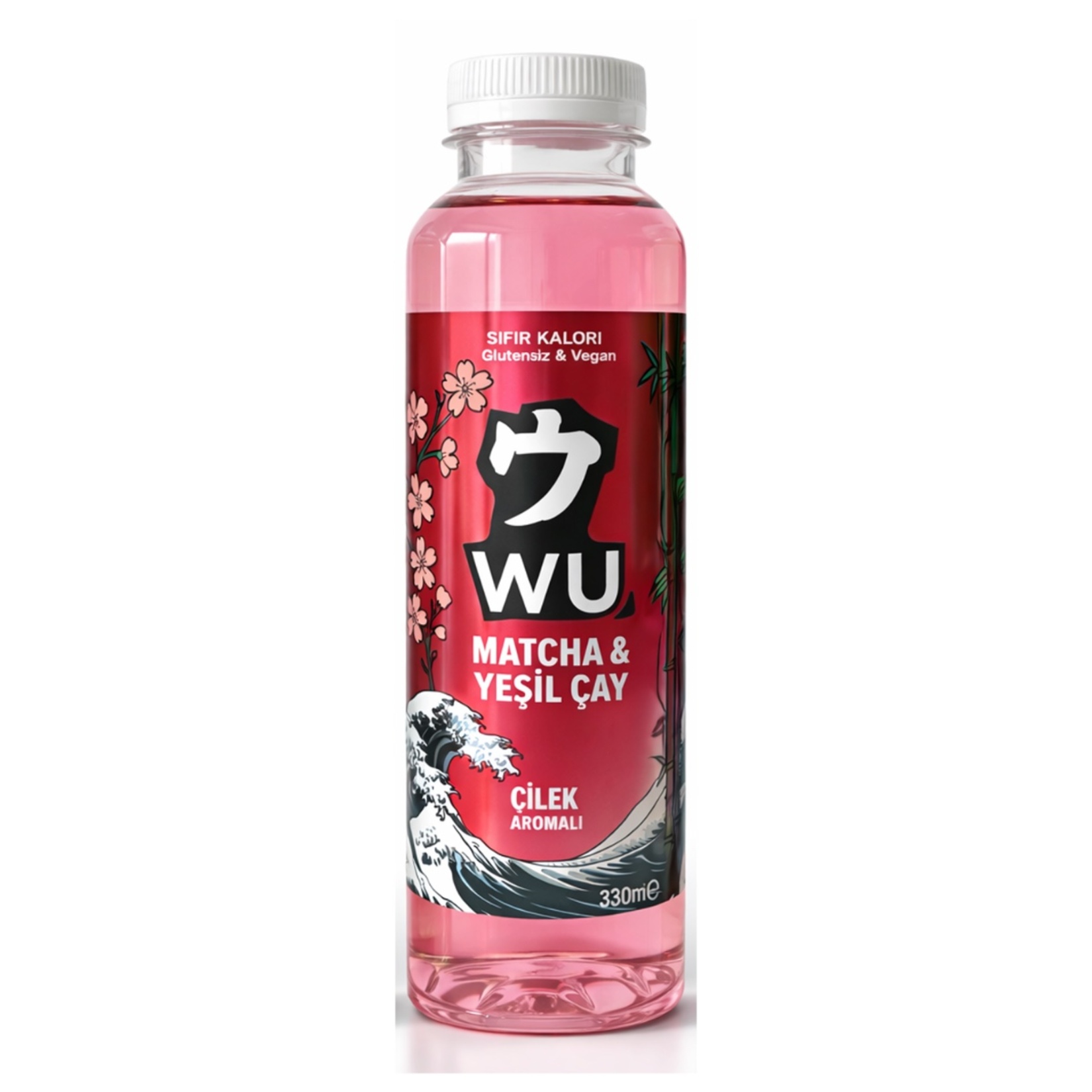 Wu Matcha Yeşil Çay Çilek Aromalı 330 Ml