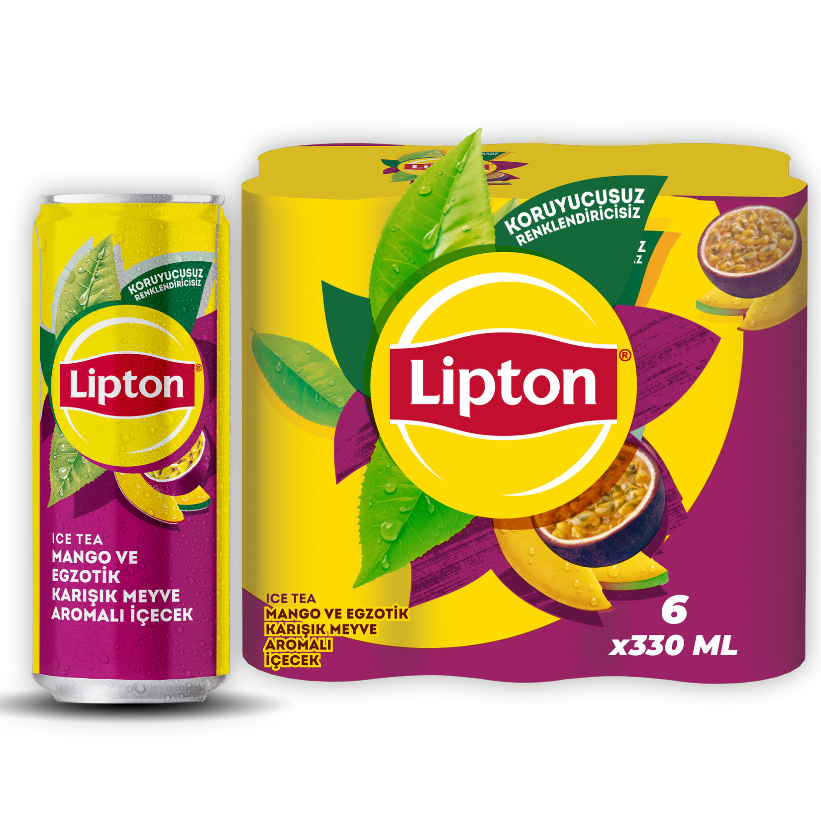 Lipton Ice Tea Mango Kutu 6X330 Ml