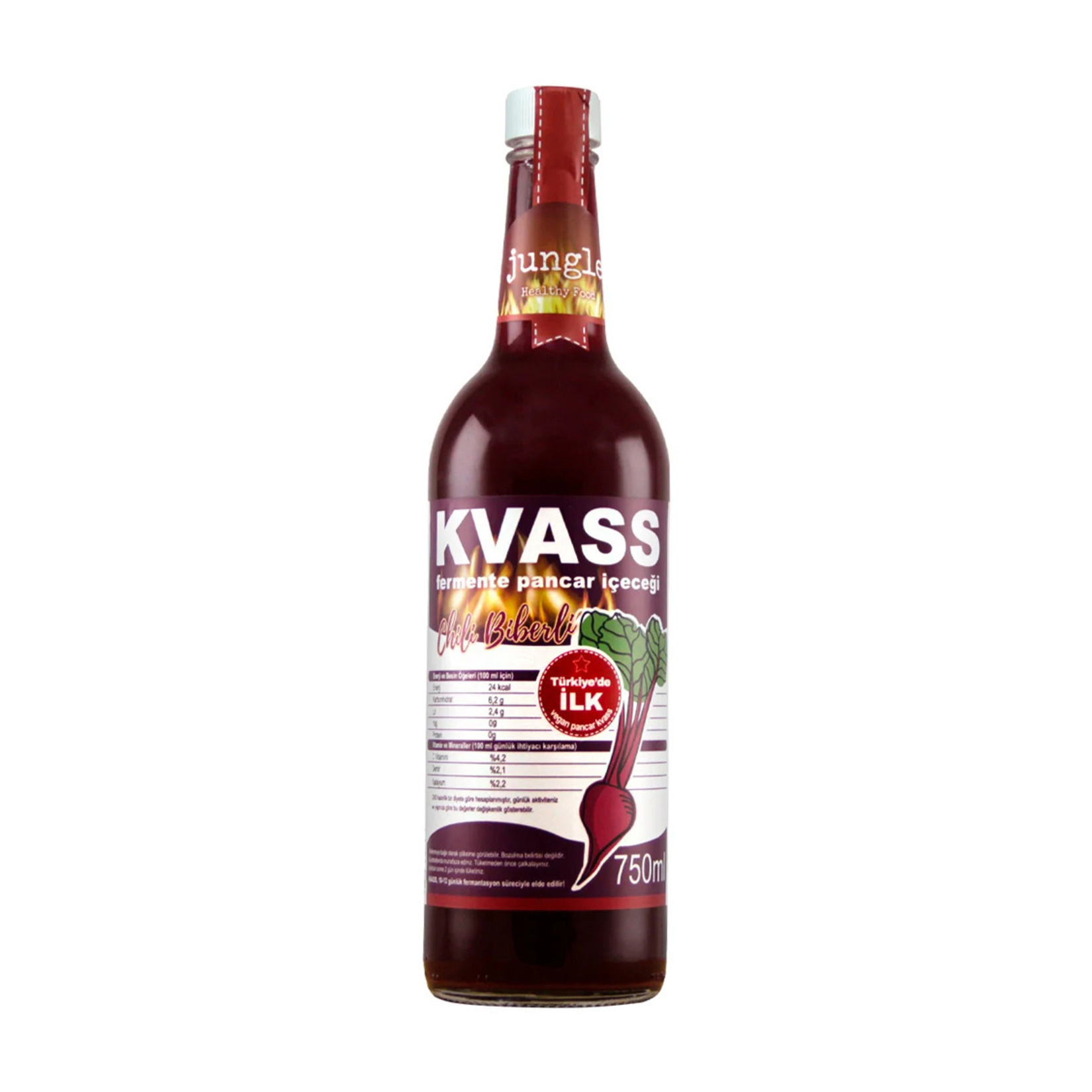 Jungle Healthy Food Pancar Kvass Biberli 750 Ml