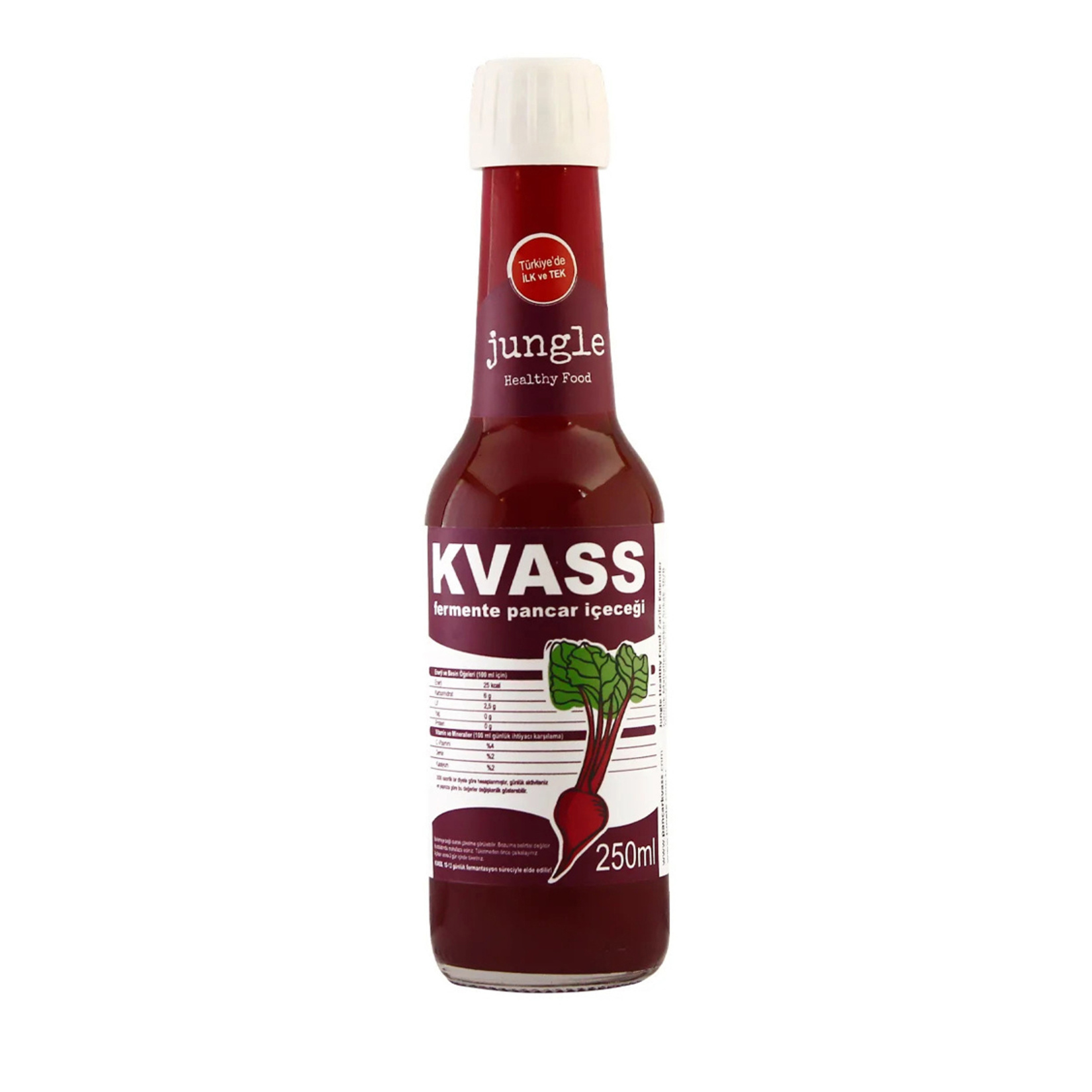 Jungle Health Food Pancar Kvass Sade 250 Ml
