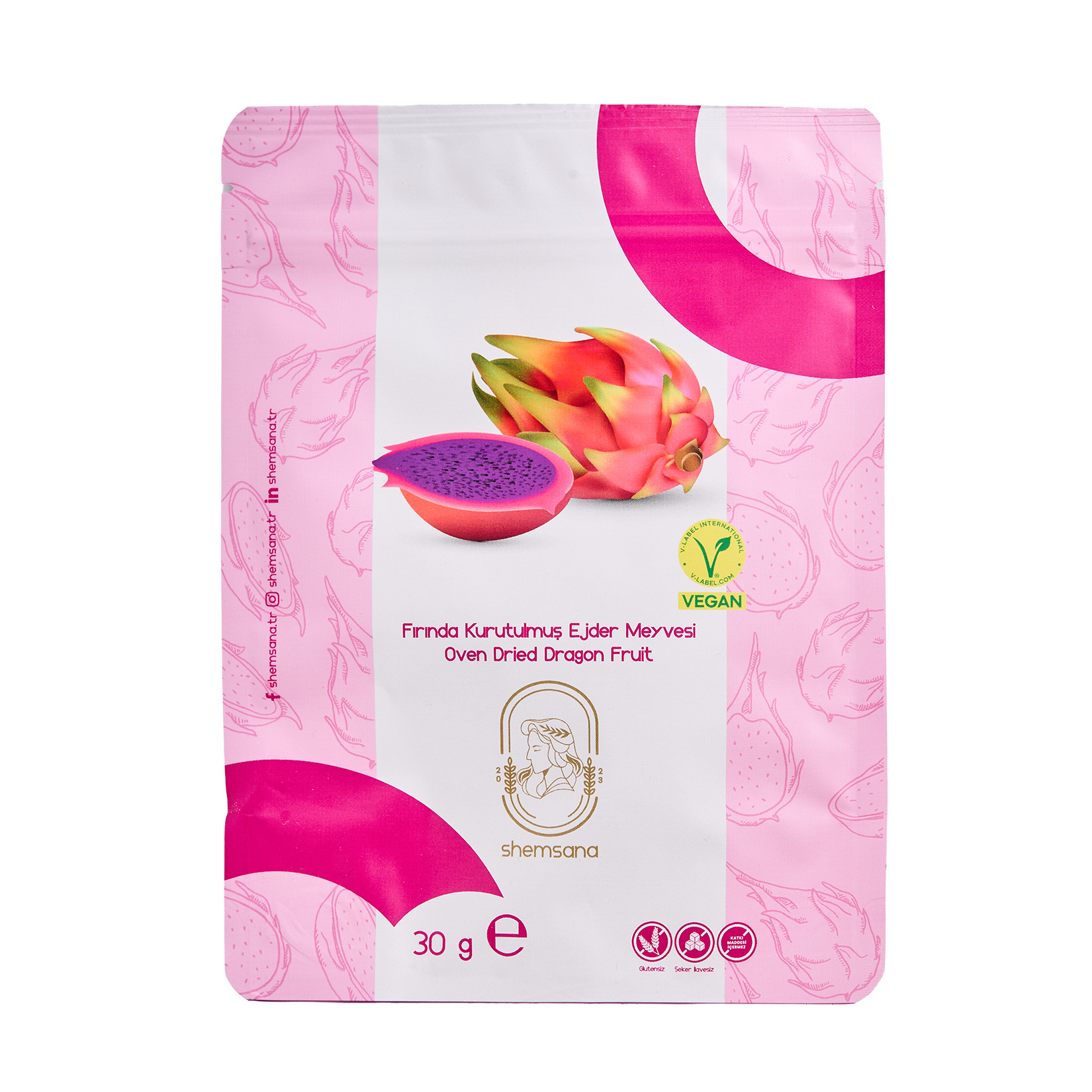 Shemsana Fırında Kurutulmuş Ejder Meyvesi 30 G