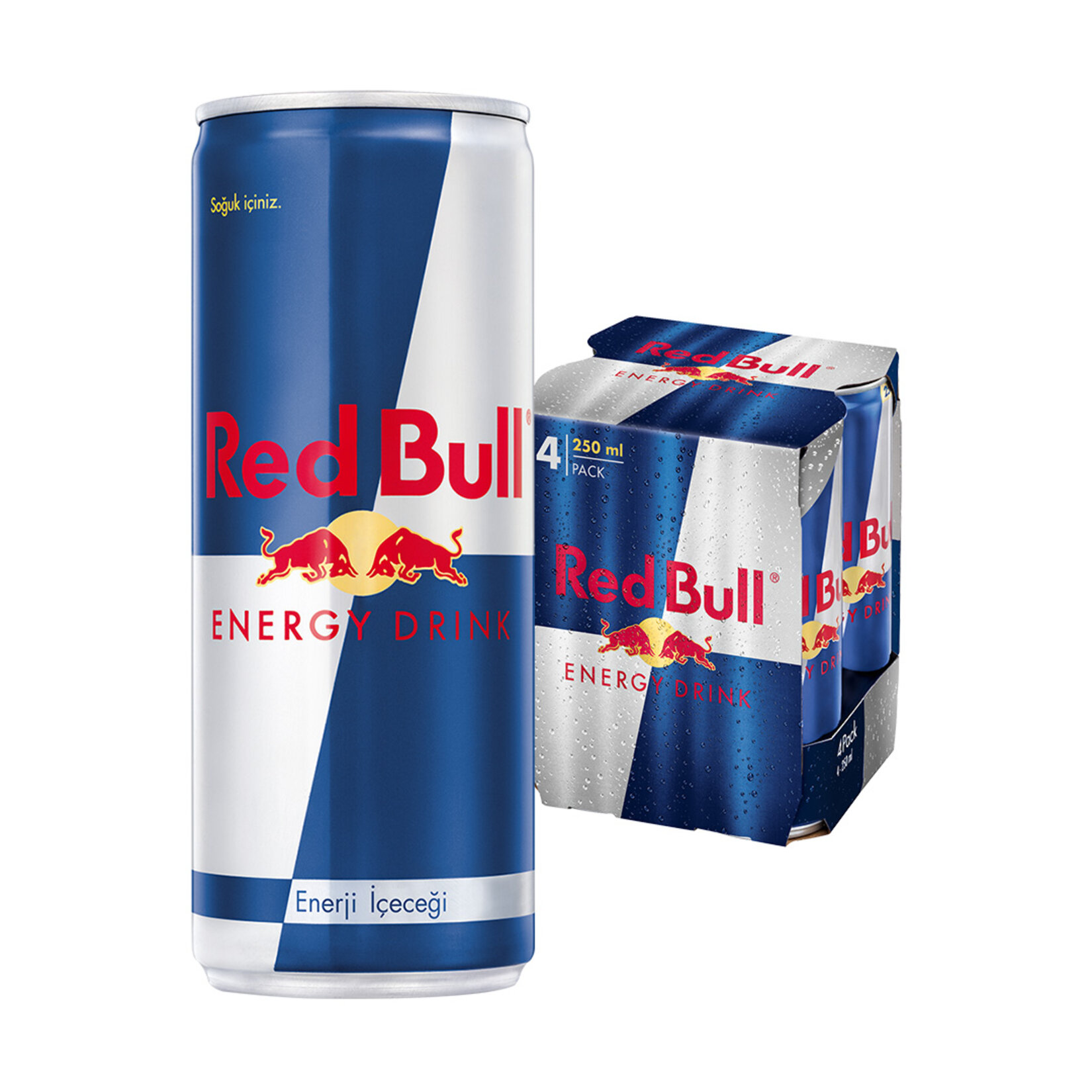Red Bull Enerji İçeceği, 250 ml (4'lü Paket, 4x250 ml)